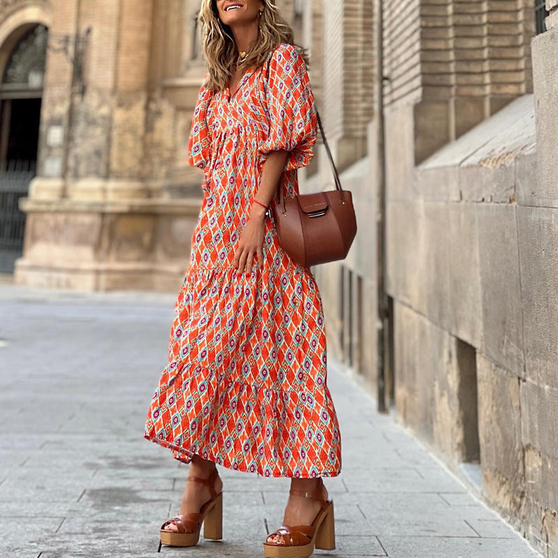 "Robe Bohème Florale"