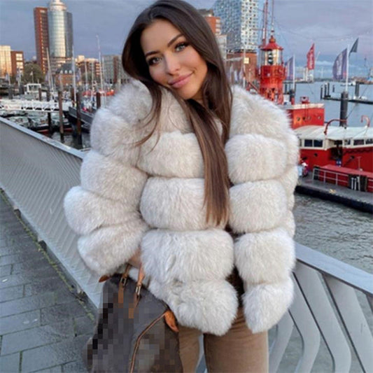 Manteau en Fourrure de Renard Femme